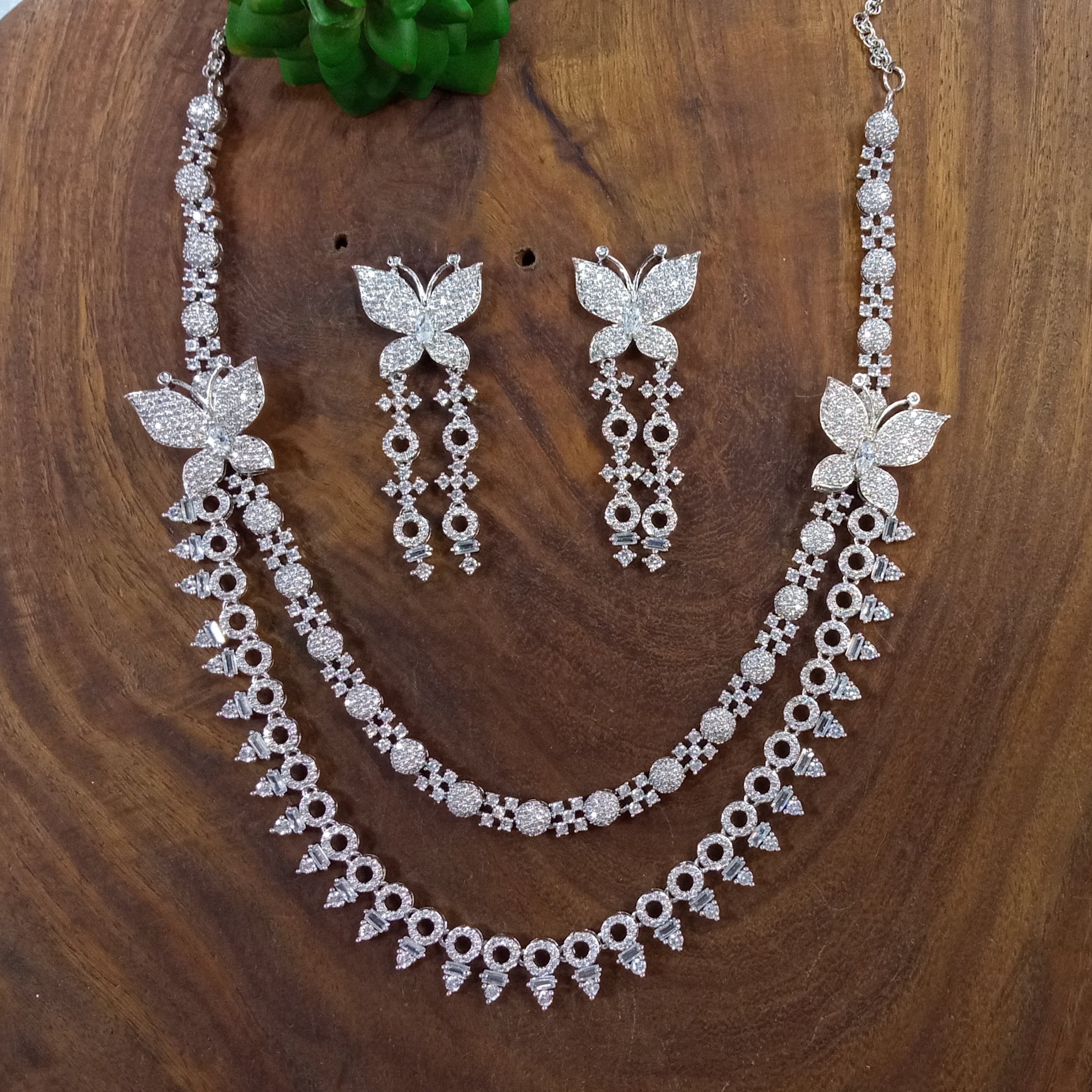 Cubic Zirconia Necklace Set - High Quality Guaranteed Fashion Jewelry | Elegant Diamond Cut & Flawless Enhancements For Stunning Appeal