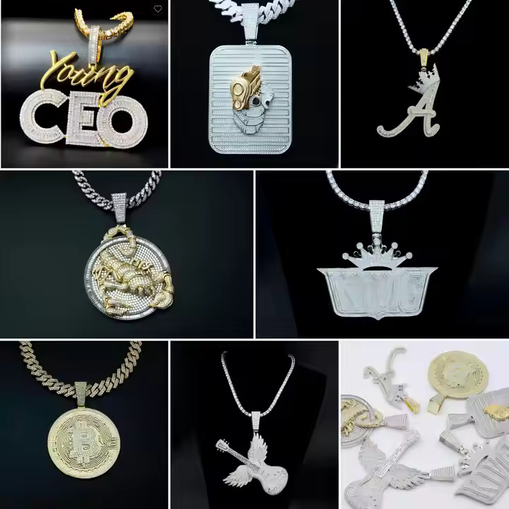 18k Gold Plated Hip Hop 925 Sterling Silver Vvs Moissanite Diamond Iced Out 3 Row Cuban Link Tennis Chain Bracelet Necklace Men And Woman - Color: D