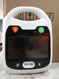 Automated External Defibrillator - Plastic, 52x25x26 Cm, Orange White | Ai Integration, Remote Monitoring, Portable Design