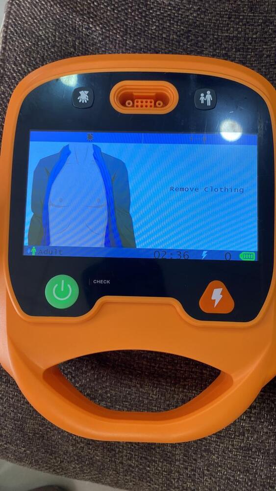 Automated External Defibrillator - Plastic, 52x25x26 Cm, Orange White | Ai Integration, Remote Monitoring, Portable Design