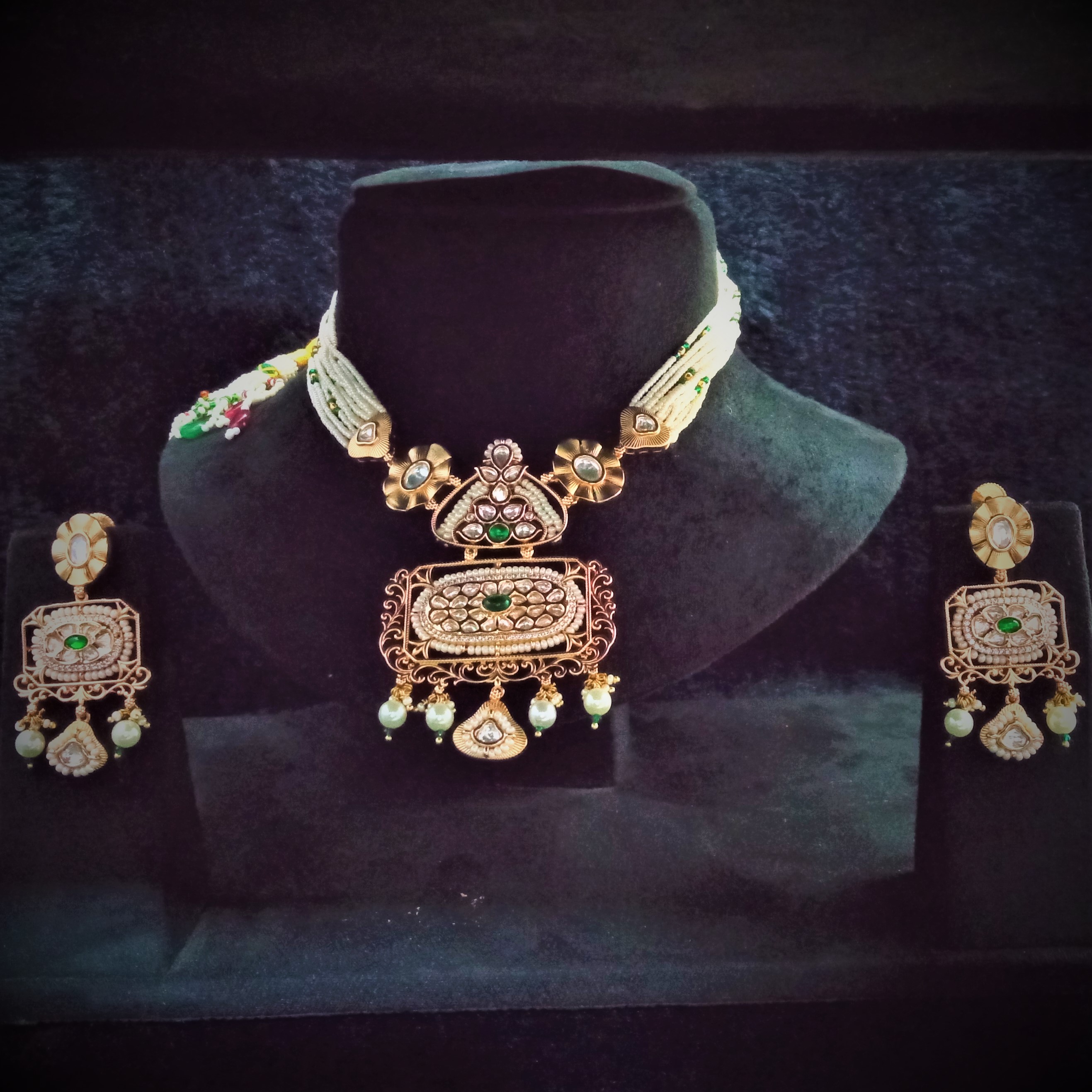 Kundan Necklace Set - Color: All Color