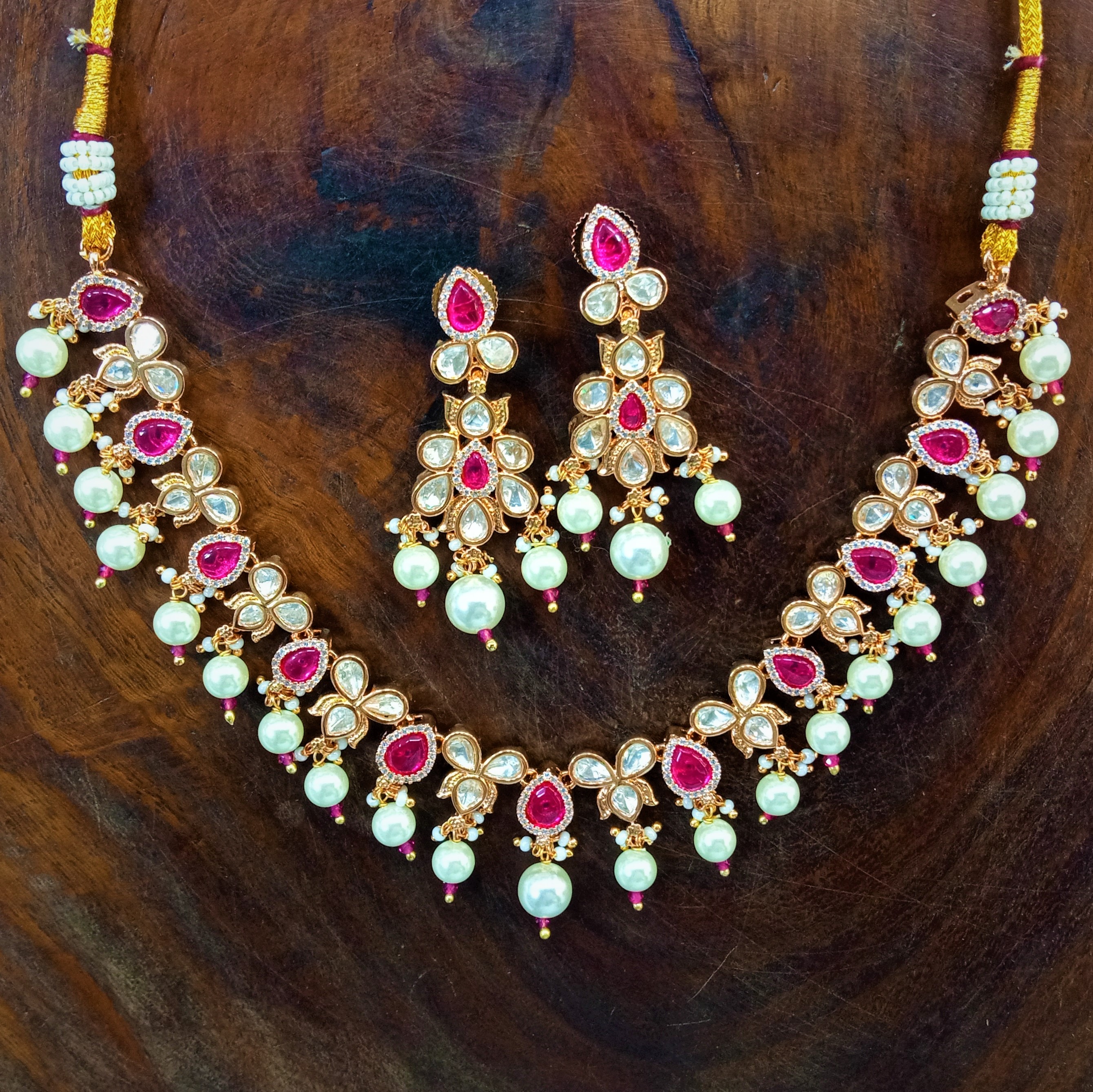 Kundan Necklace Set - Color: All Color