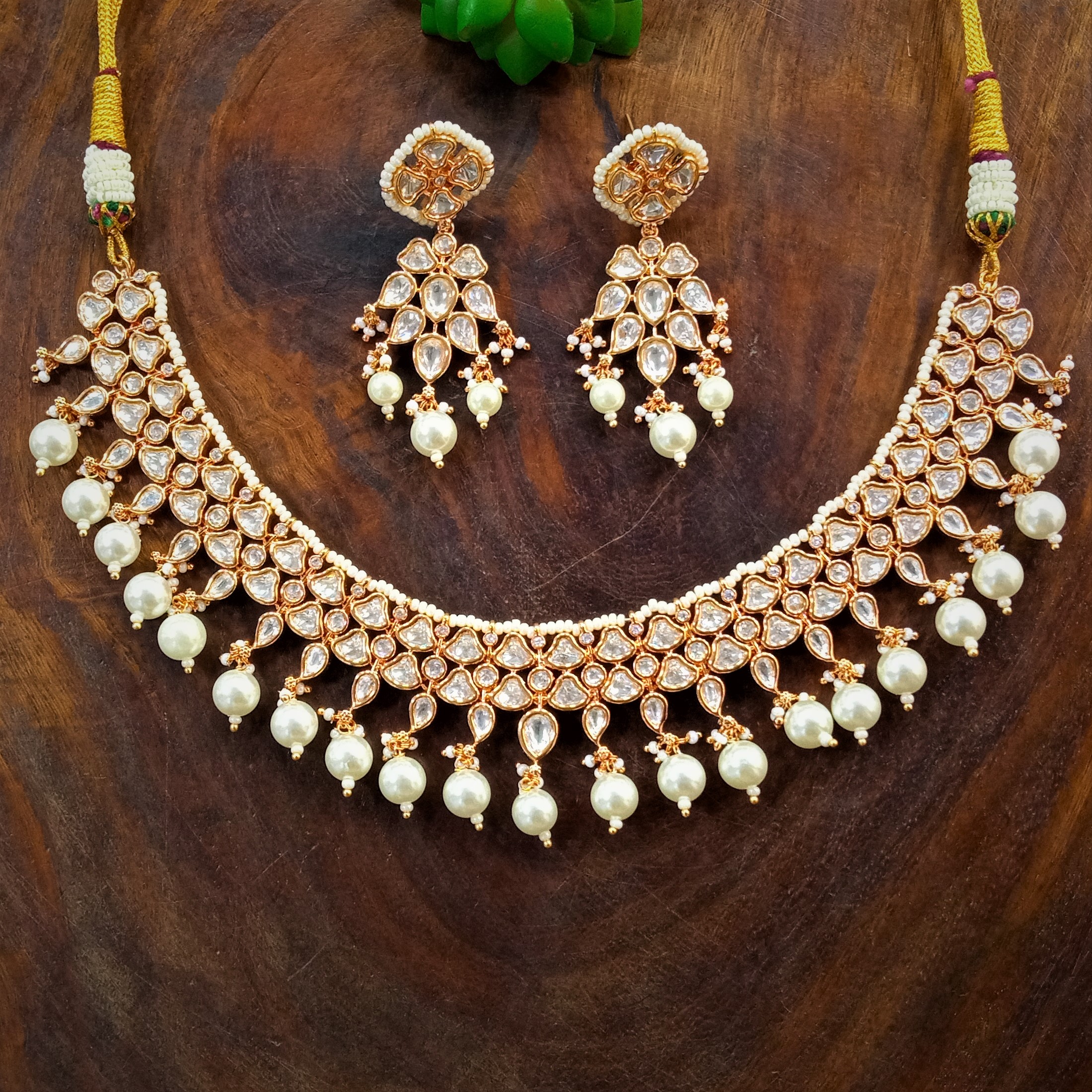 Kundan Necklace Set - Color: All Color