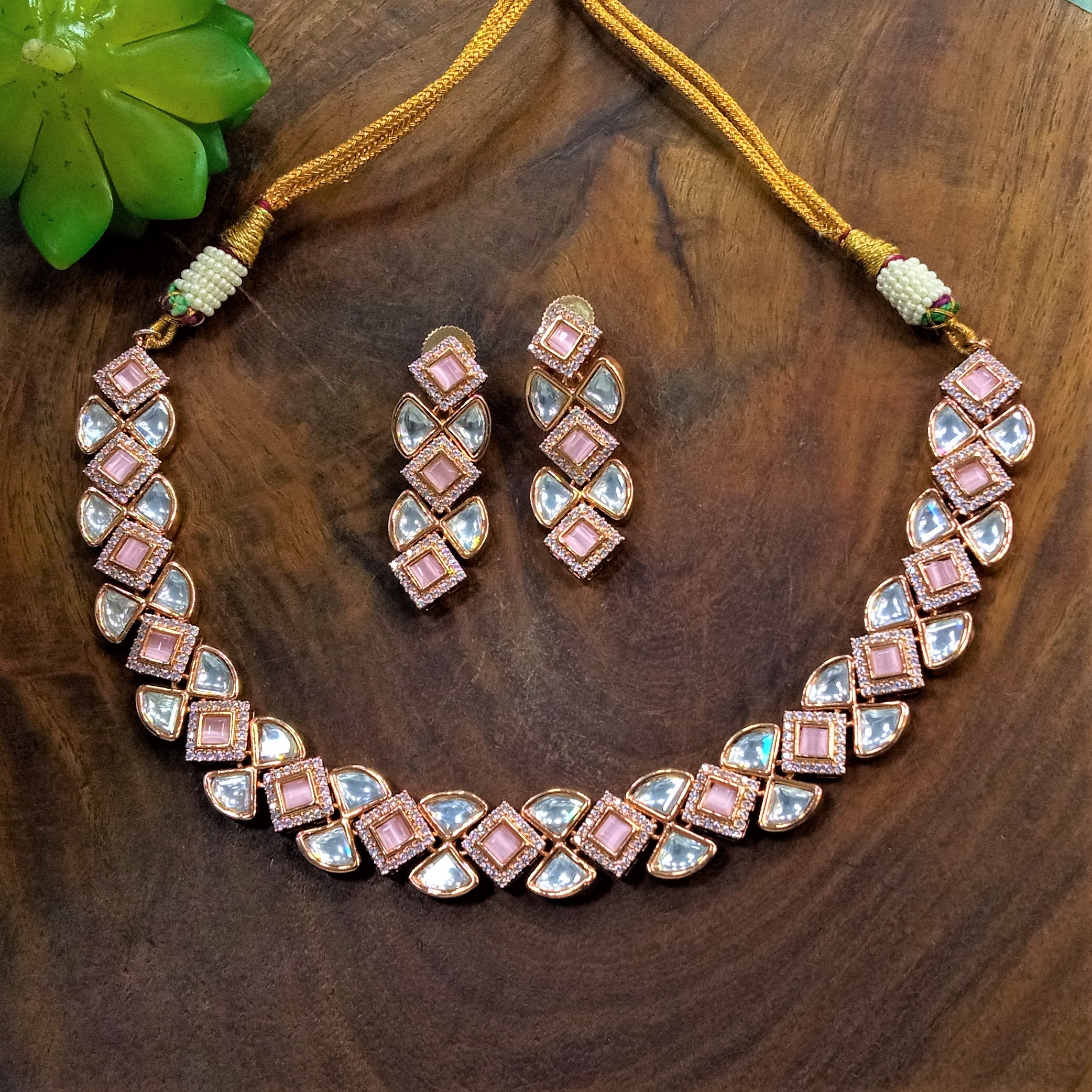 Kundan Necklace Set - Color: All Color