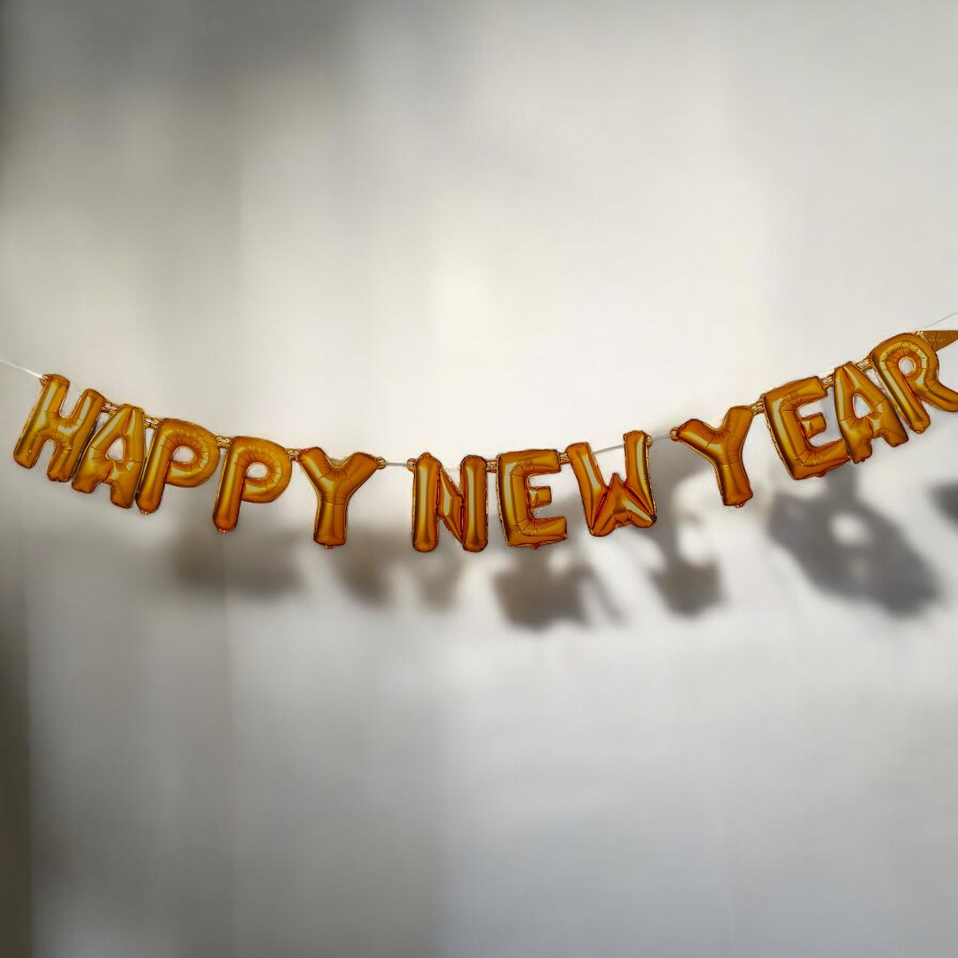 Happy New Yea Banner - Paper Foil Shape