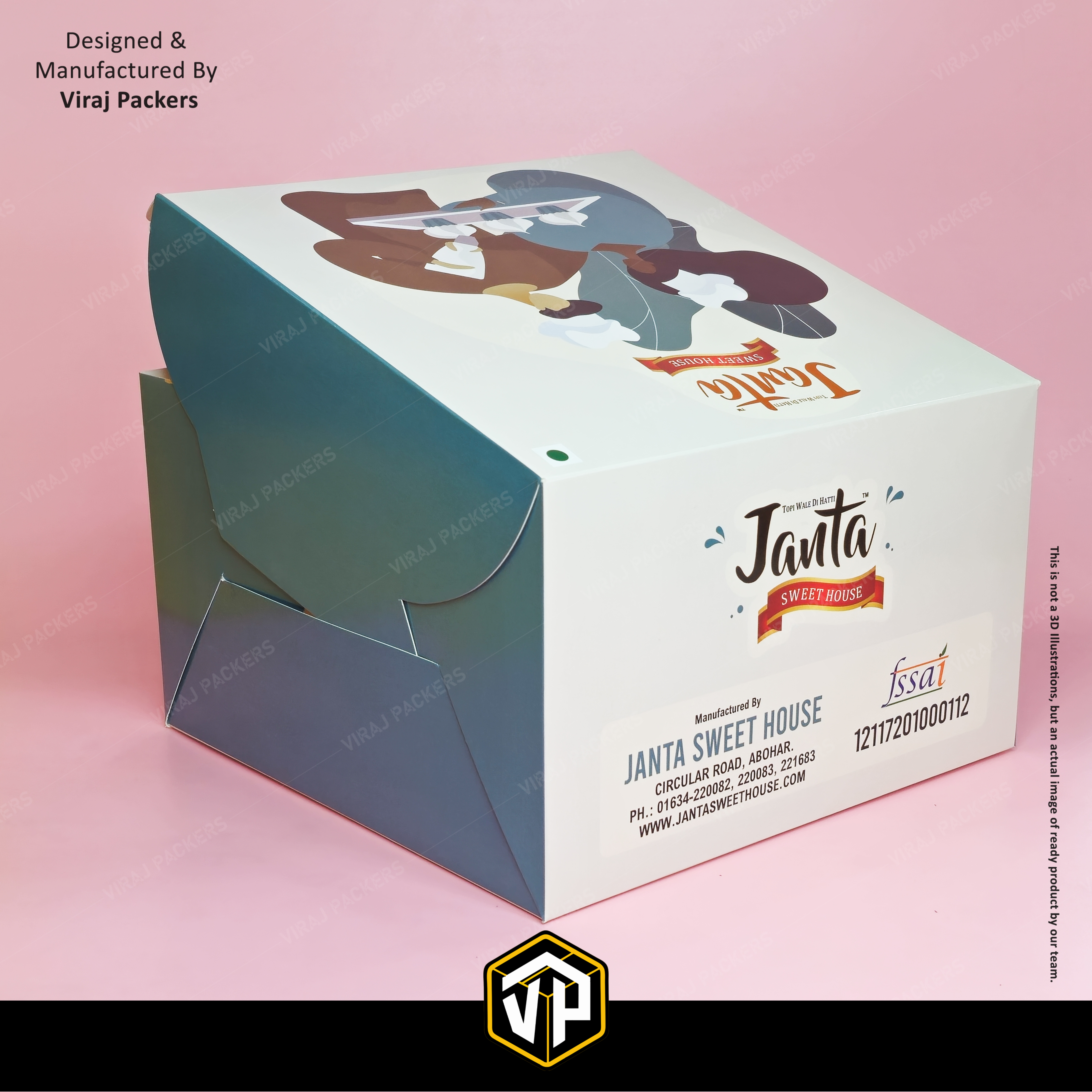 Customize Cake Packaging Box - Finishing: Glossy Lamination