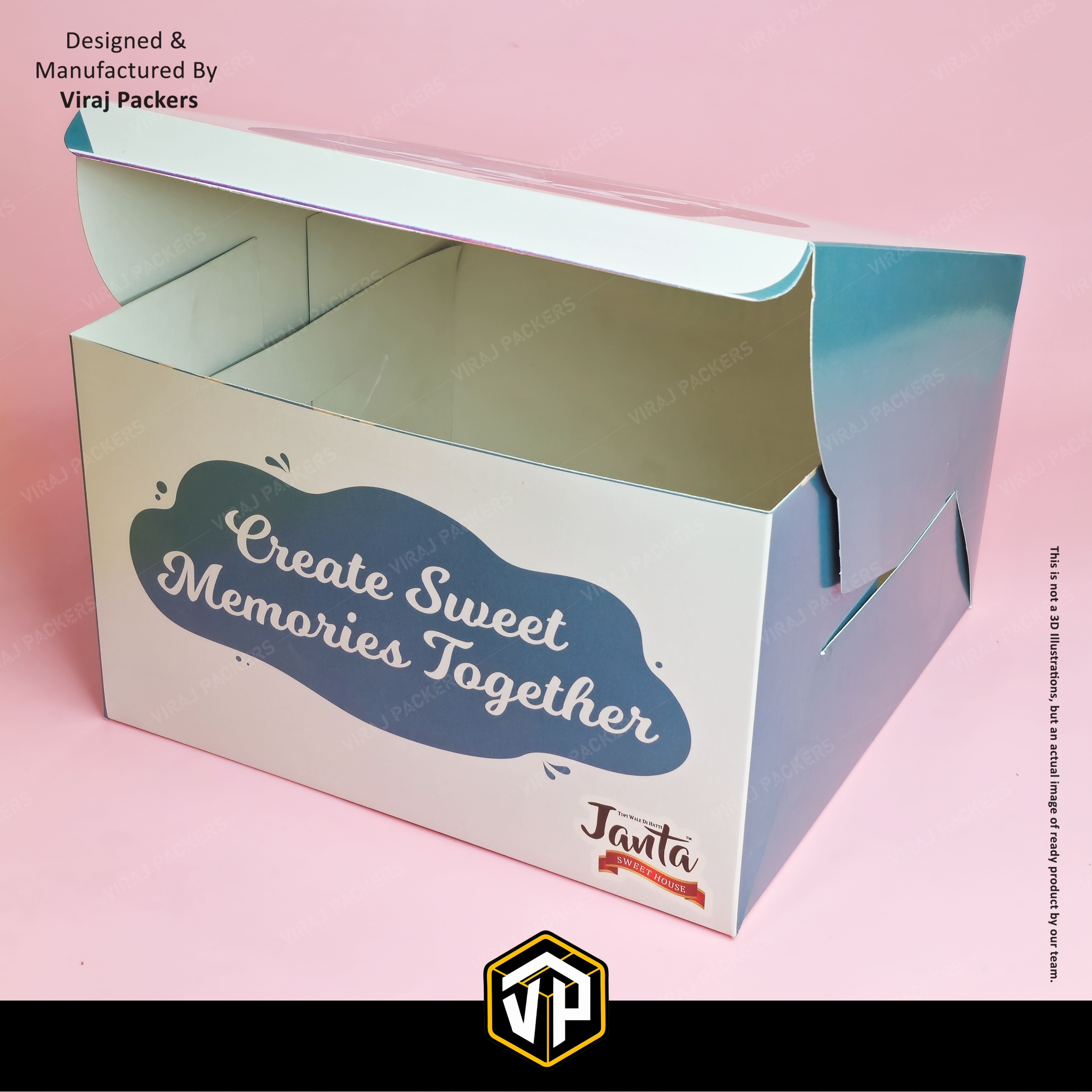 Customize Cake Packaging Box - Finishing: Glossy Lamination