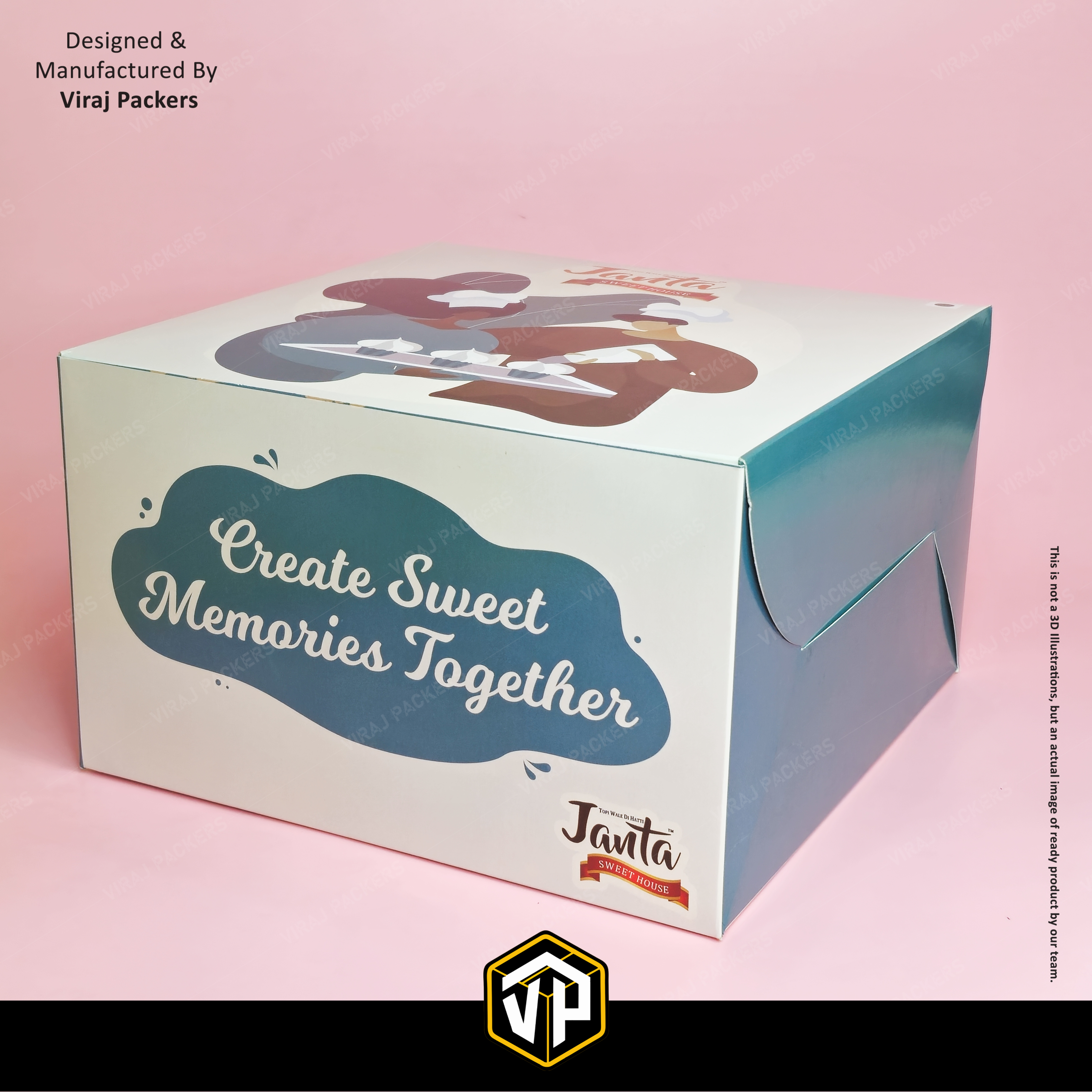 Customize Cake Packaging Box - Finishing: Glossy Lamination