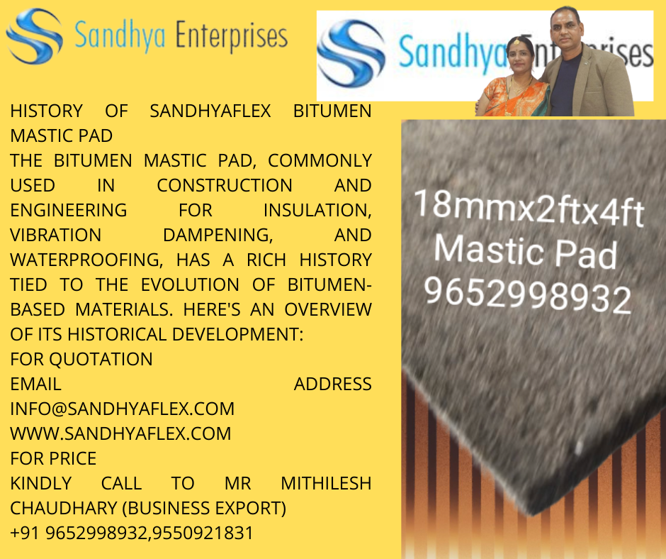 Premium Bitumen Mastic Pad 20mm*2ft*4ft