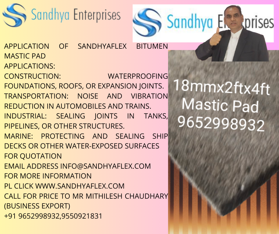 Premium Bitumen Mastic Pad 20mm*2ft*4ft