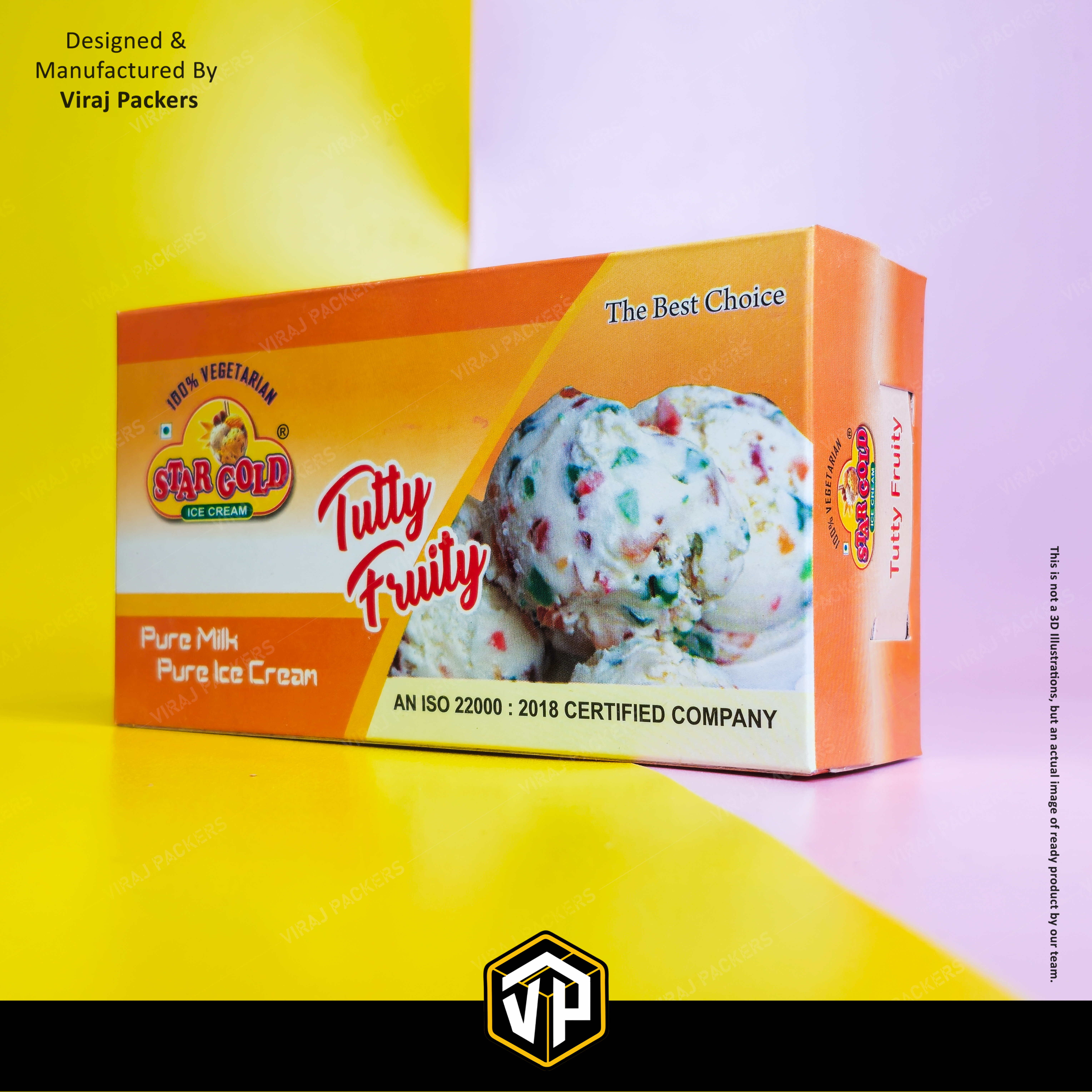 750 Ml Ice Cream Customize Packaging Box