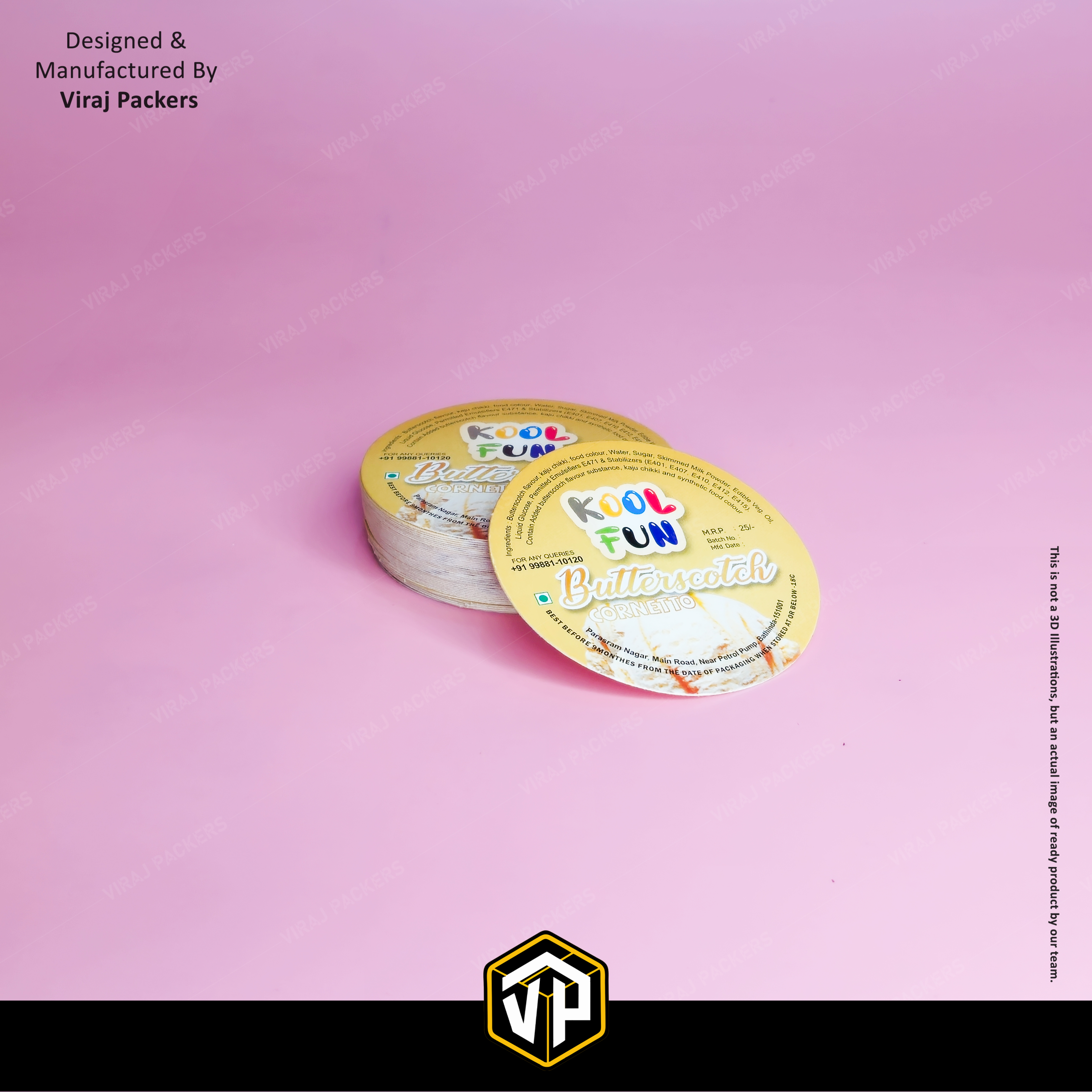 Customize Ice Cream Cup Lid - Finishing: Glossy Lamination