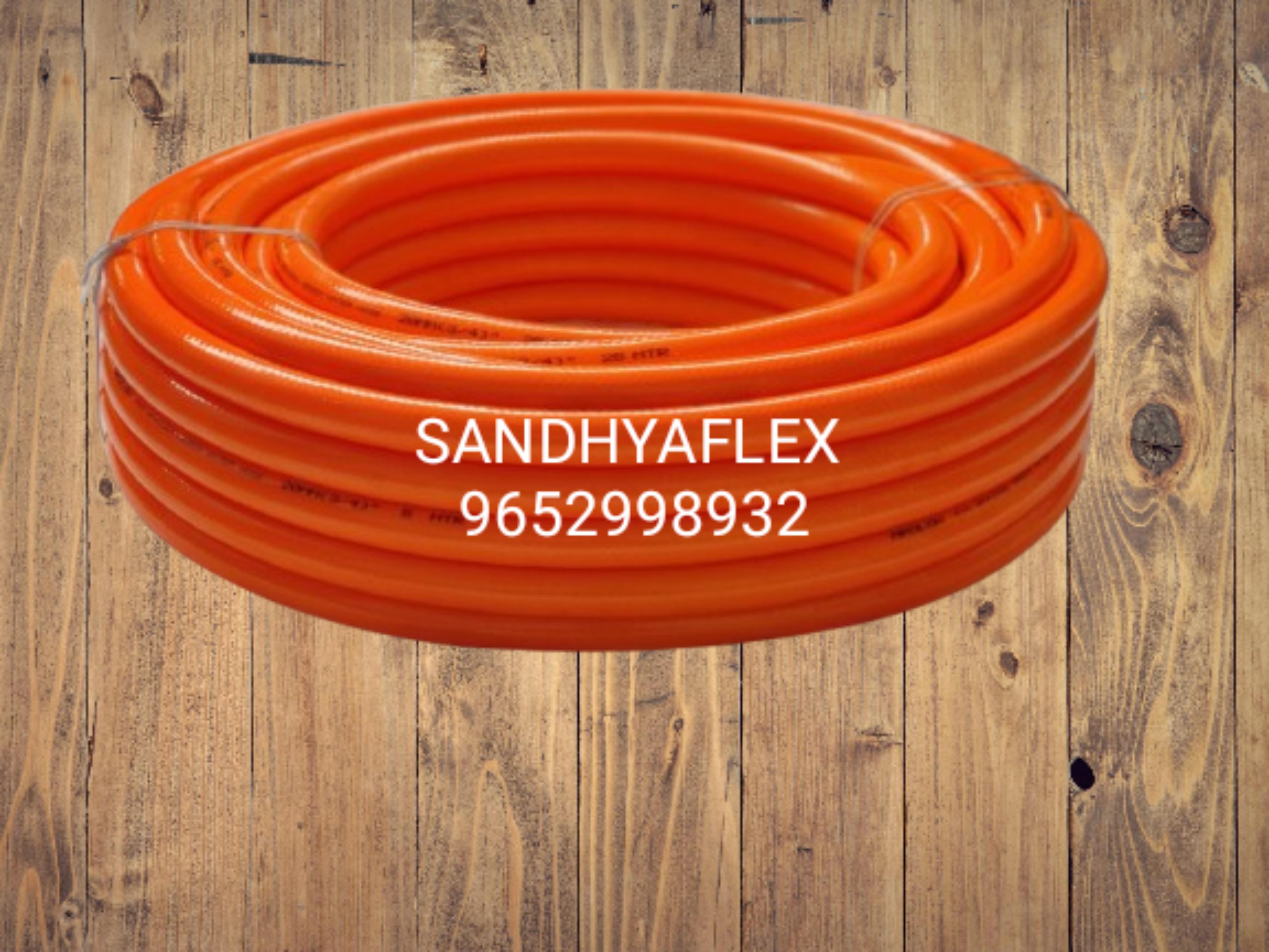 Orange Color PVC  Braided Pipe