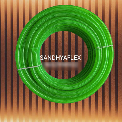 PVC Braided Pipe Green Color