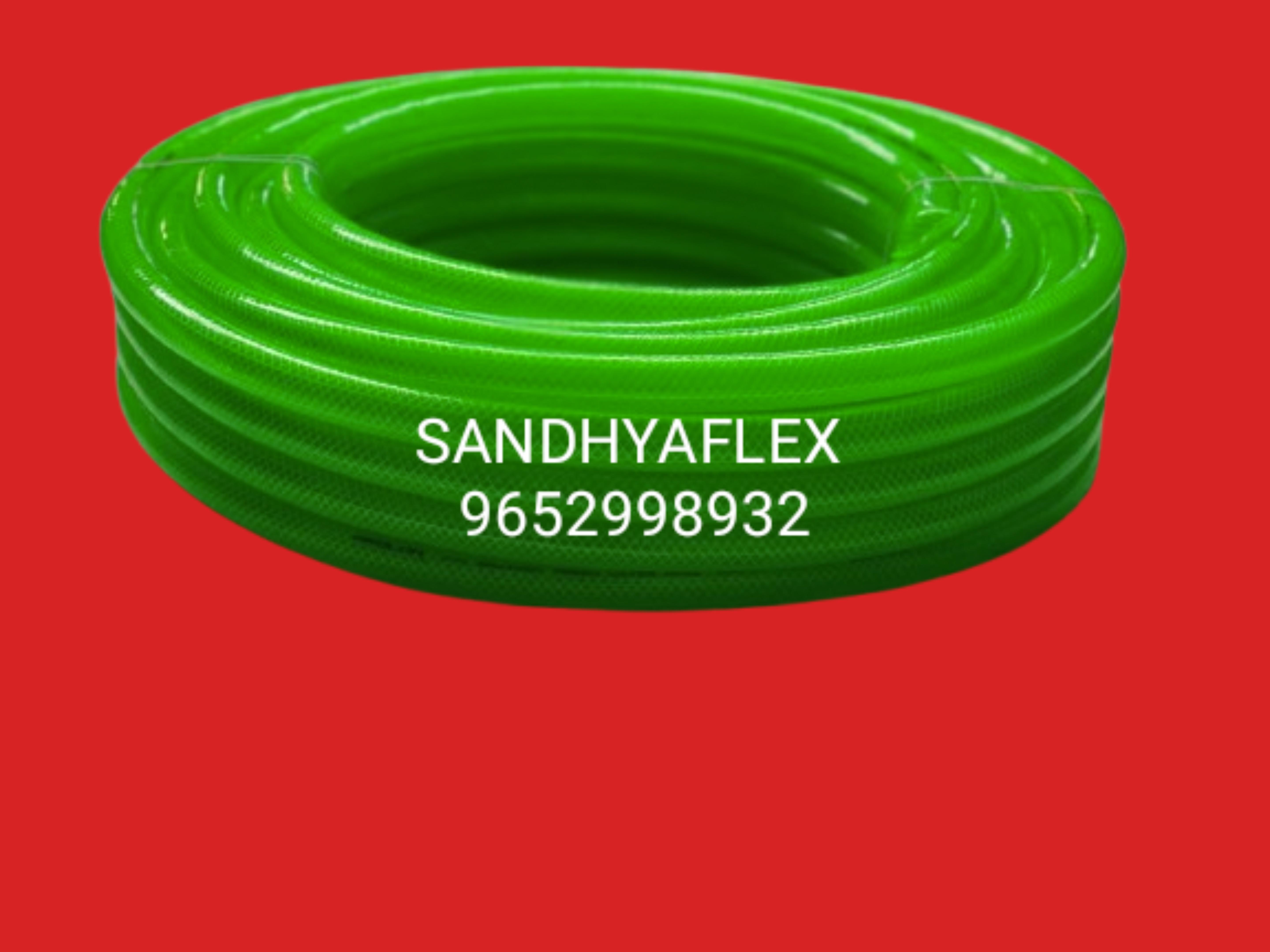 PVC Braided Pipe Green Color