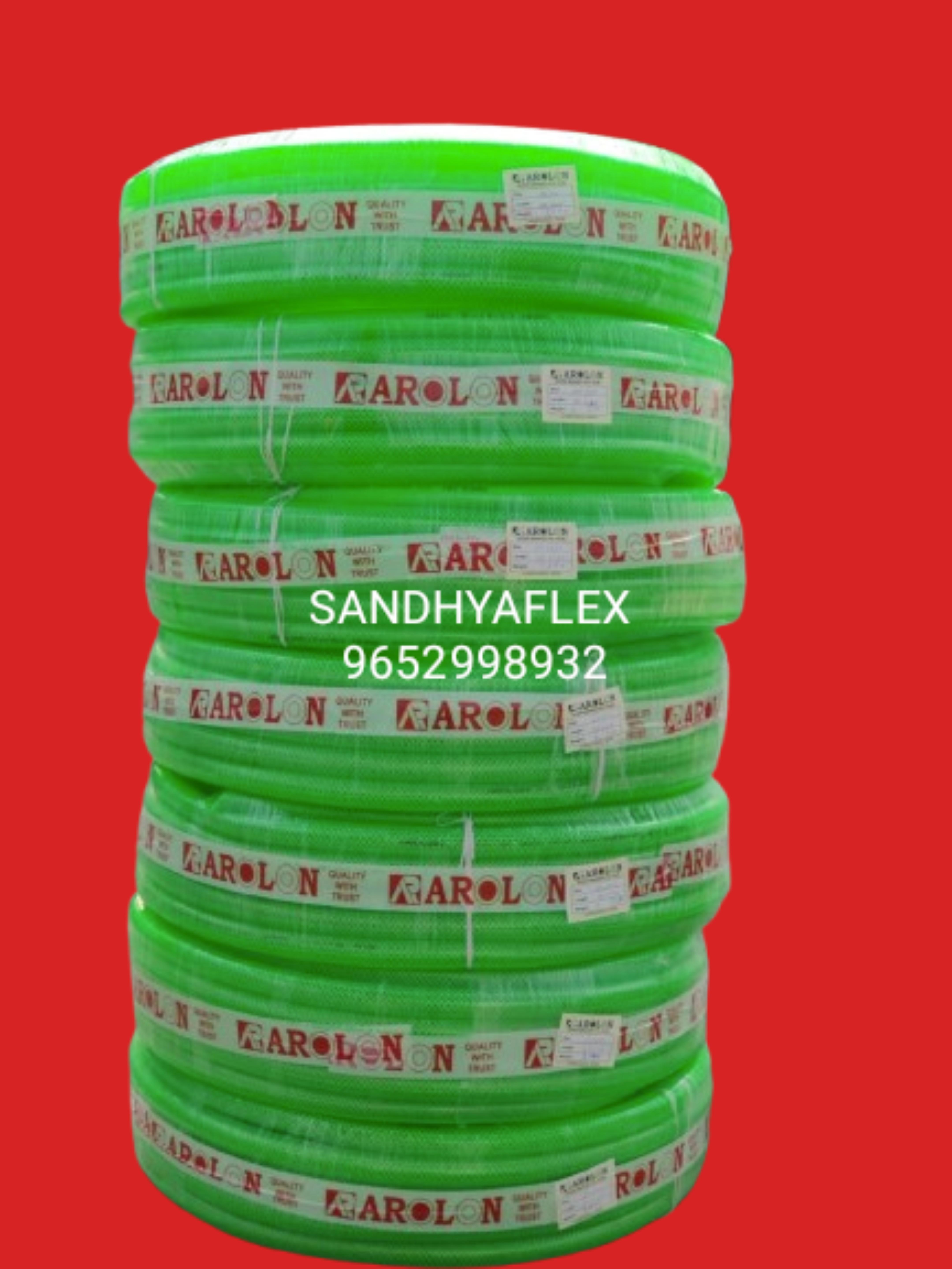 PVC Braided Pipe Green Color