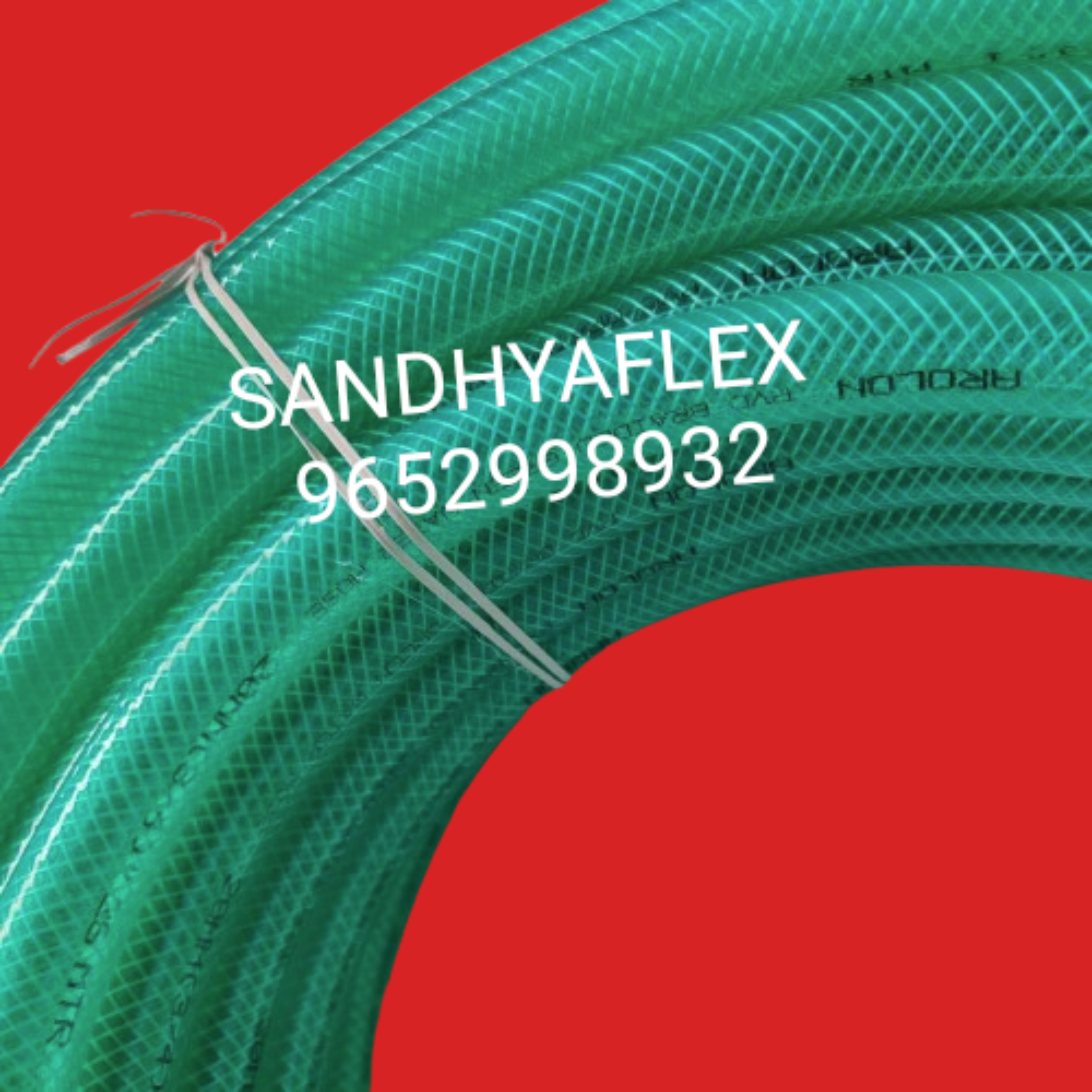 PVC Braided Pipe Green Color