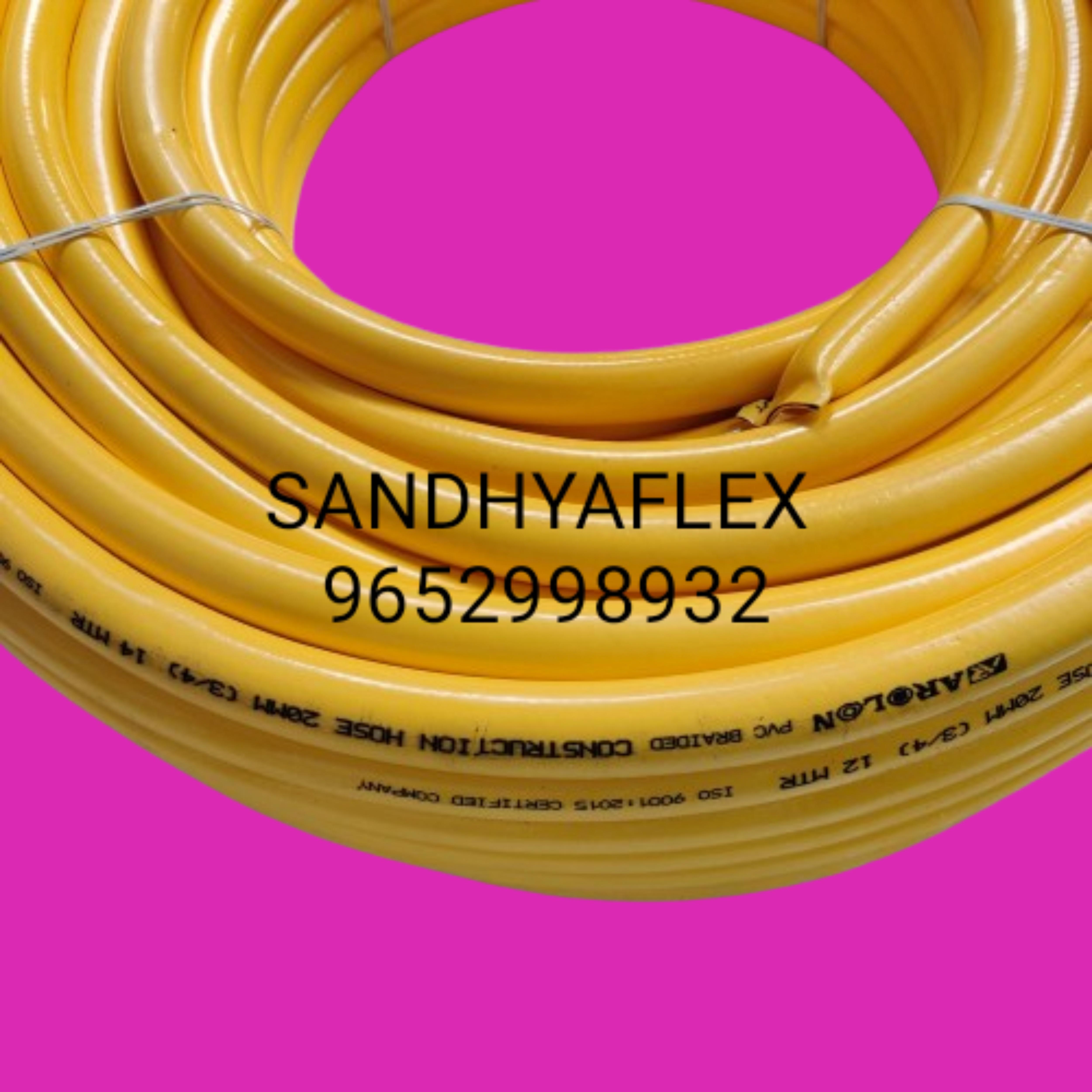 PVC Braided Yellow Color Pipe