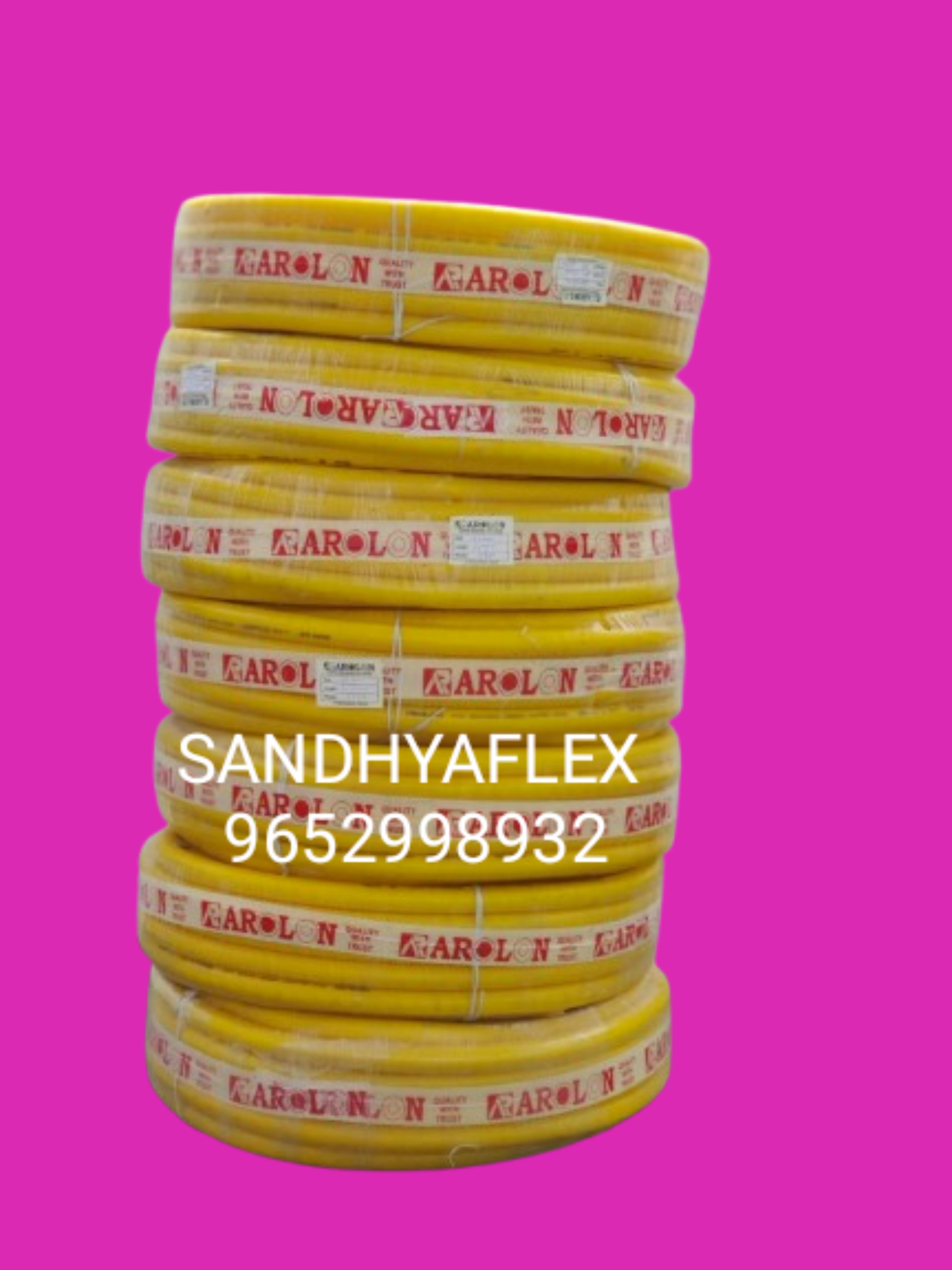 PVC Braided Yellow Color Pipe