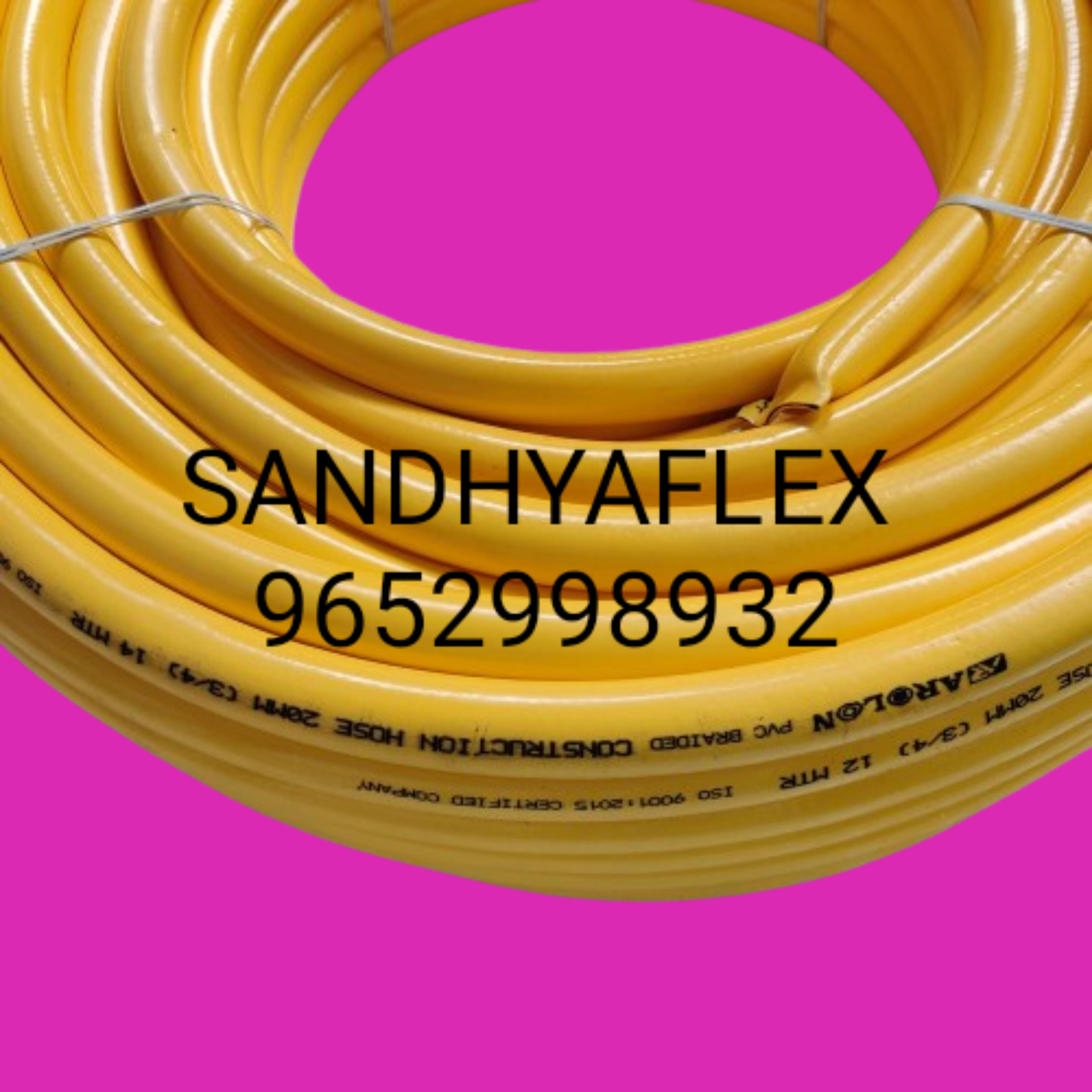PVC Braided Yellow Color Pipe