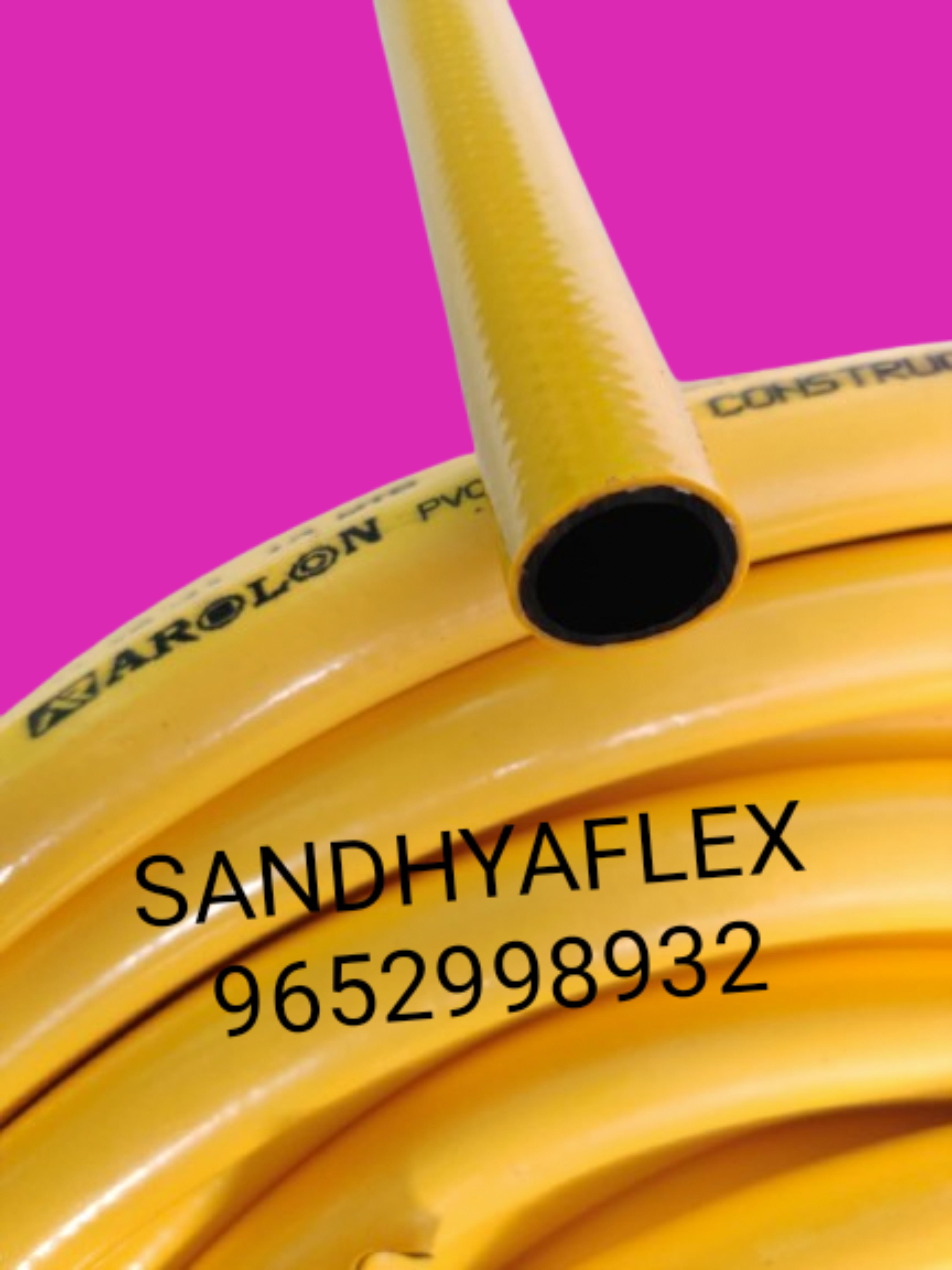 PVC Braided Yellow Color Pipe