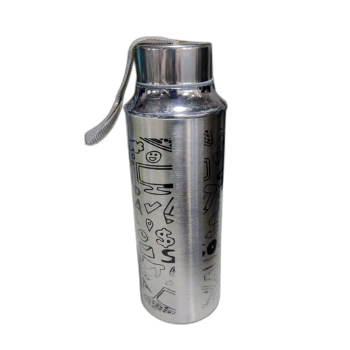 Printed Stainless Steel Water Bottle - Capacity: 500 Milliliter (Ml)