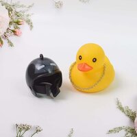 Spring Dolls Dance Toy Duck Car Bicycle Bell with Propeller Helmet