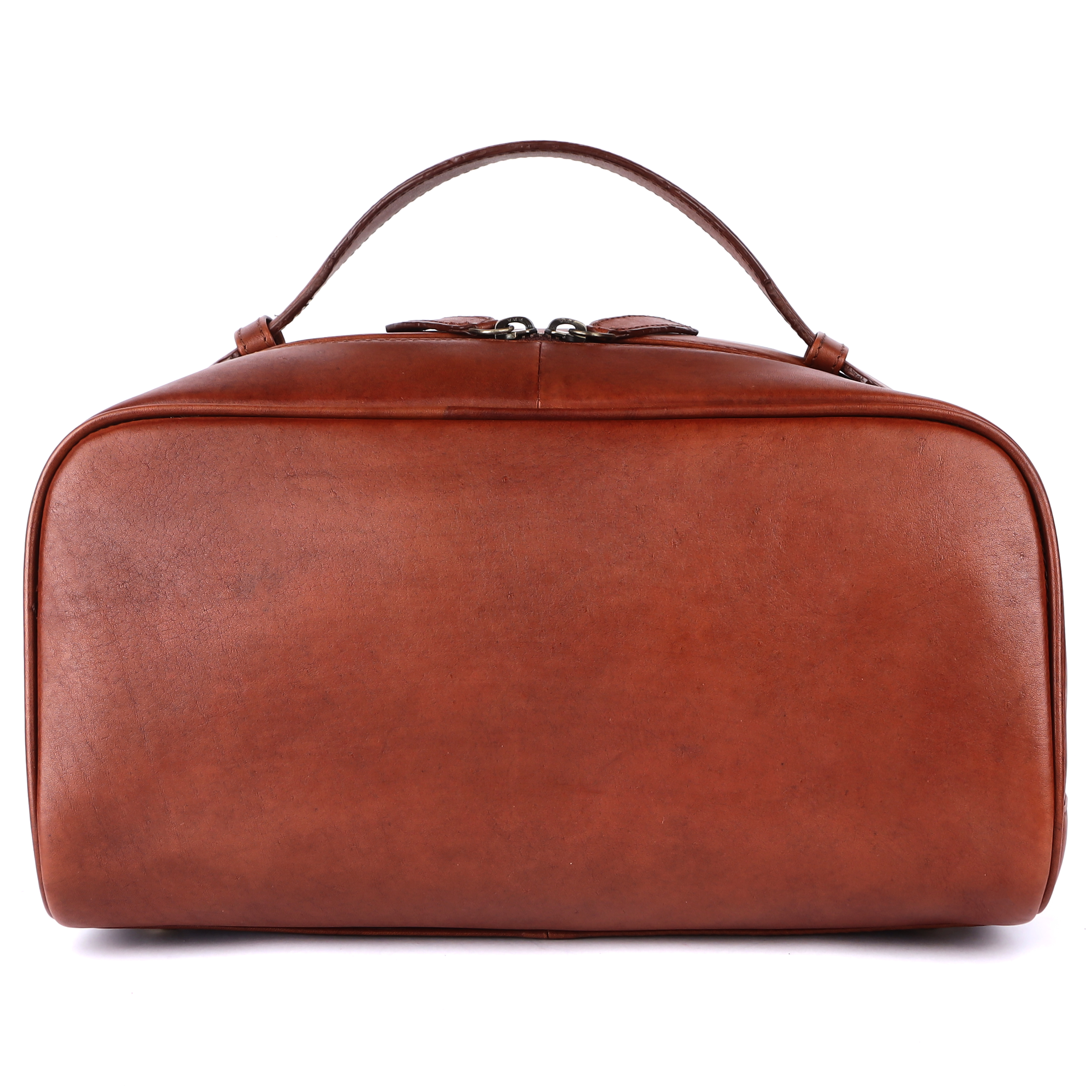 Classic Leather Toiletry Bag - Color: Dark Red