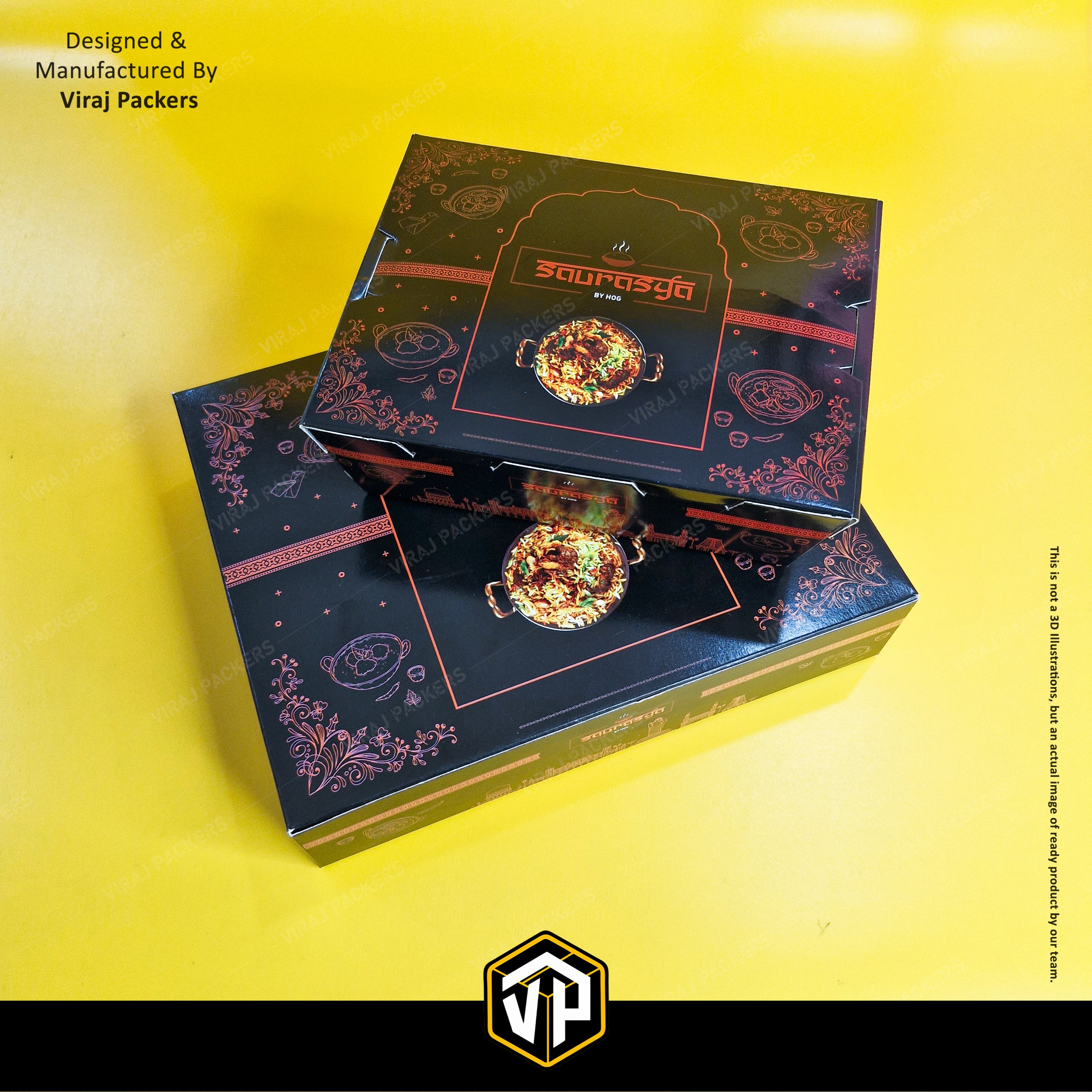 Customize Biryani Boxes - Finishing: Glossy Lamination