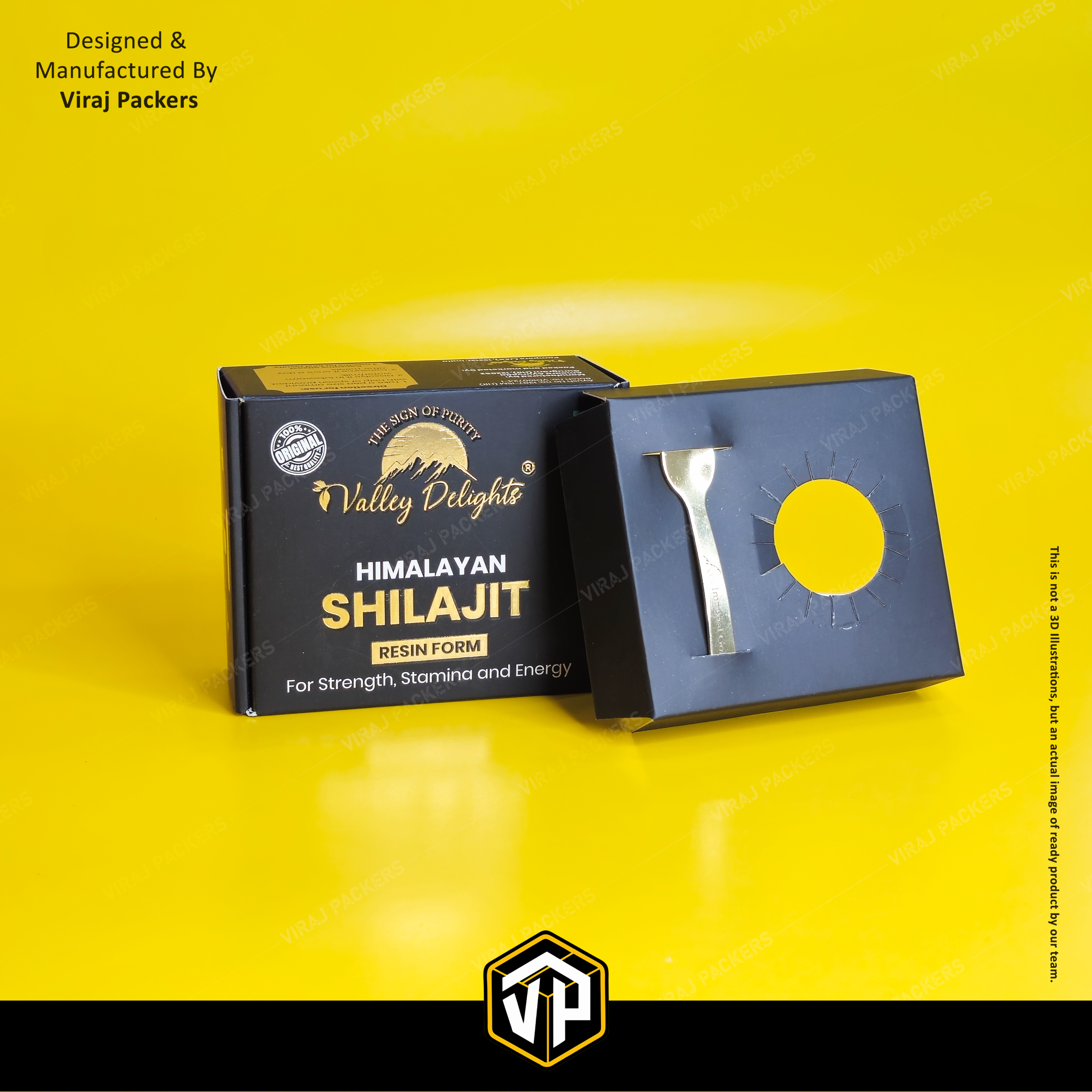 Customize Shilajeet Packaging Box - Finishing: Glossy Lamination