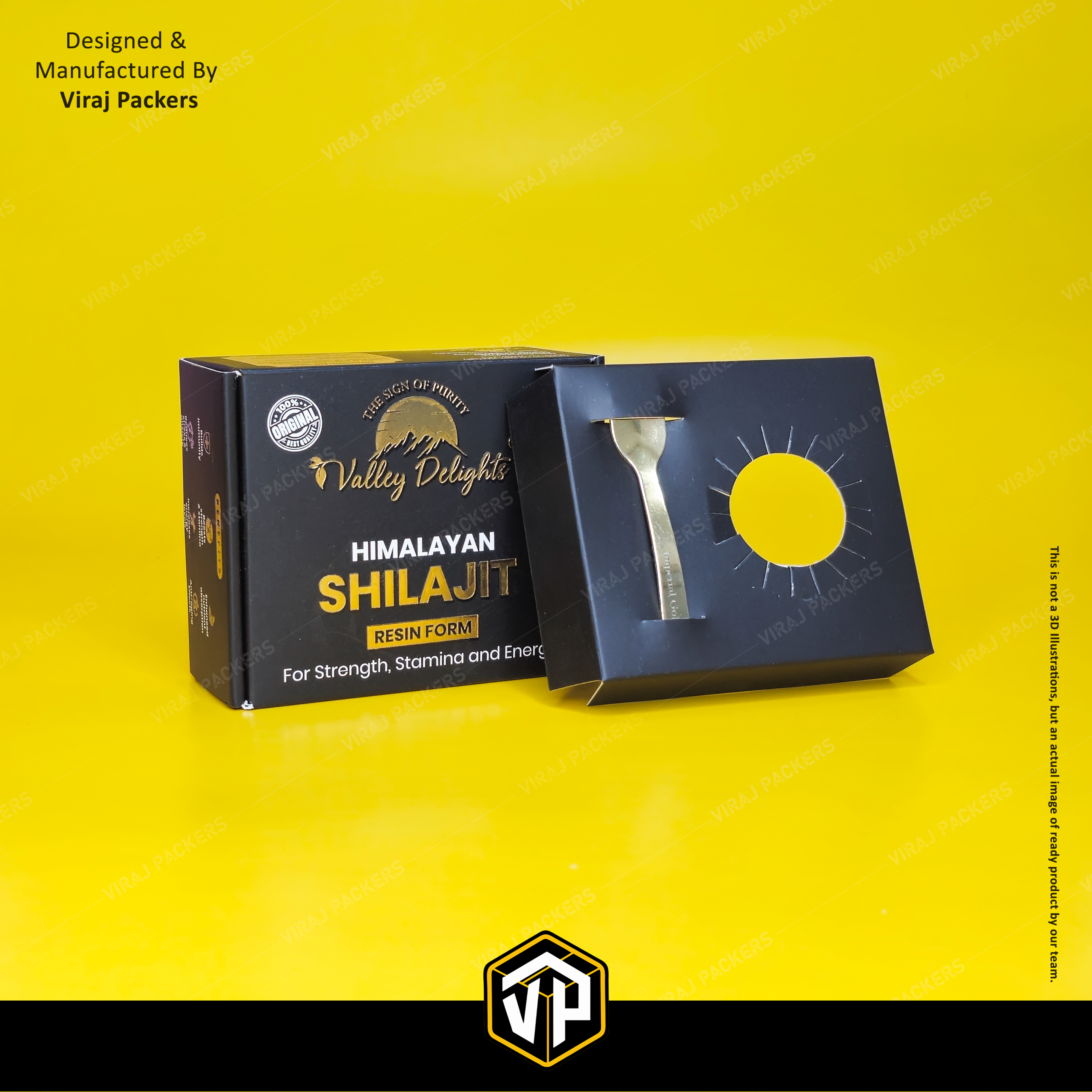 Customize Shilajeet Packaging Box - Finishing: Glossy Lamination
