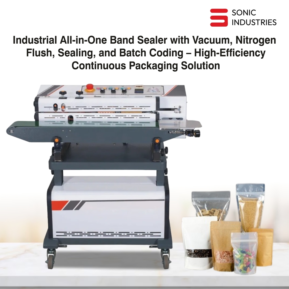 Sonic Industries All-in-One Band Sealer with Vertical Nitrogen Gas Flushing