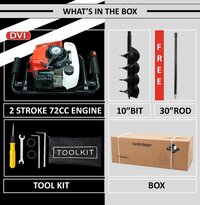 72cc Earth Auger with 10 inch bit
