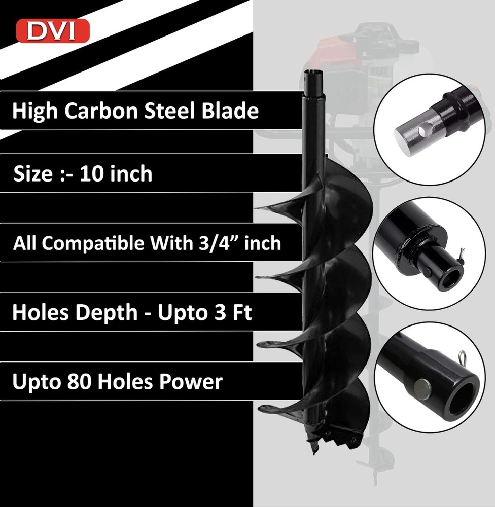 72cc Earth Auger With 10 Inch Bit - Automatic Grade: Semi-automatic