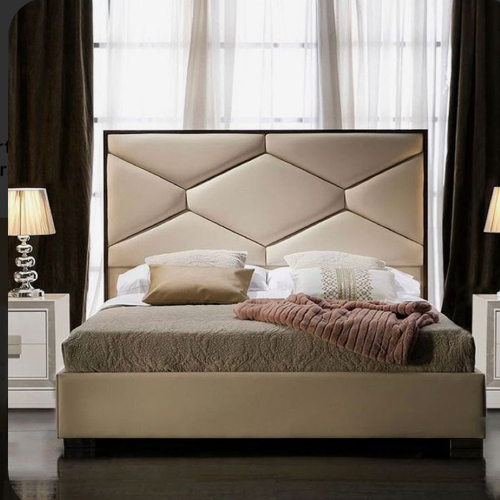 Customized Modular Wooden Bed - Color: Brown