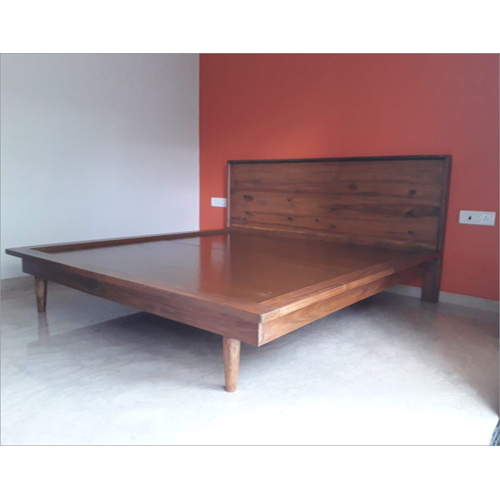 Customized Modular Wooden Bed - Color: Brown