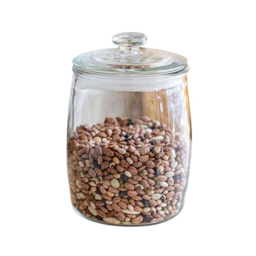 Transparent Glass Jar - Pattern: Plain