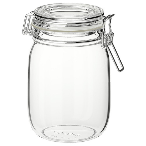 Glass Storage Jar For Home Uses - Transparent Glass, Different Sizes | Airtight Seal, Durable Structure, Smooth Surface, Versatile for Kitchen & Industrial Use