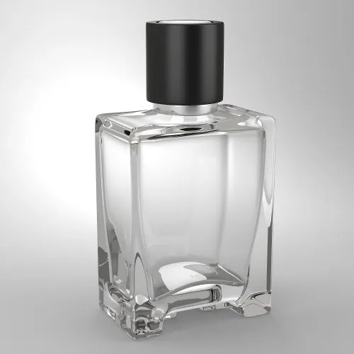 Empty Glass Perfumes Bottle - Color: Black