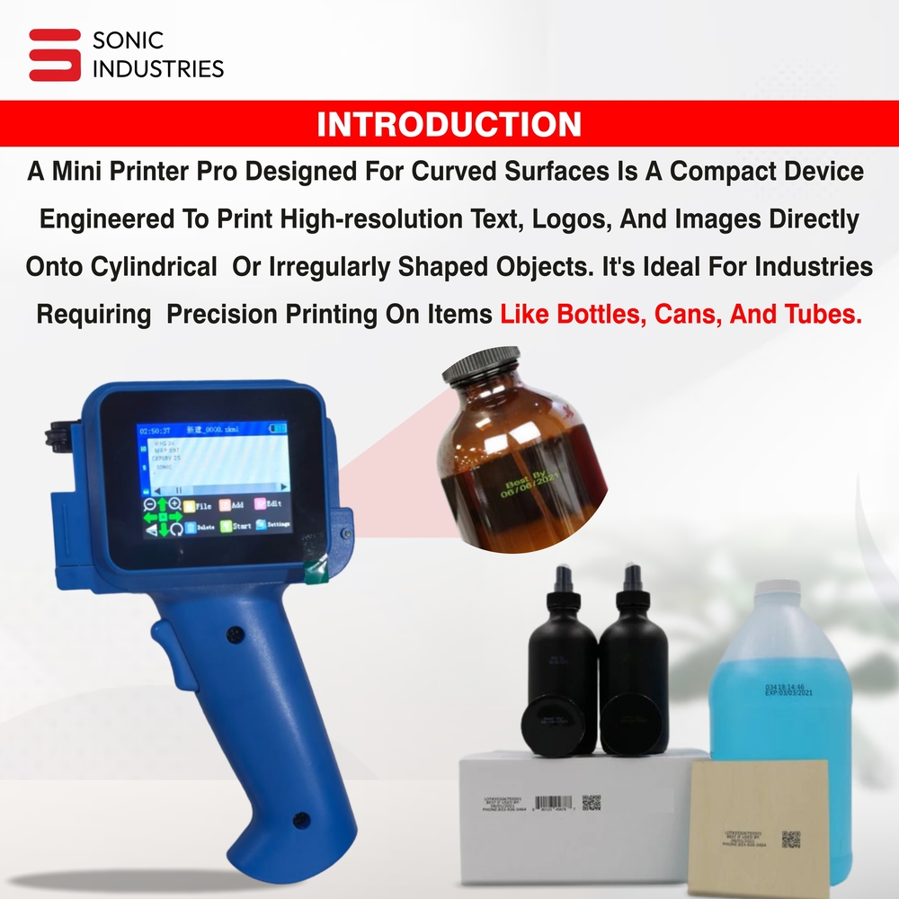 Sonic Industries Mini Pro for printing date,Mrp,Exp.logo,Serial no & etc.