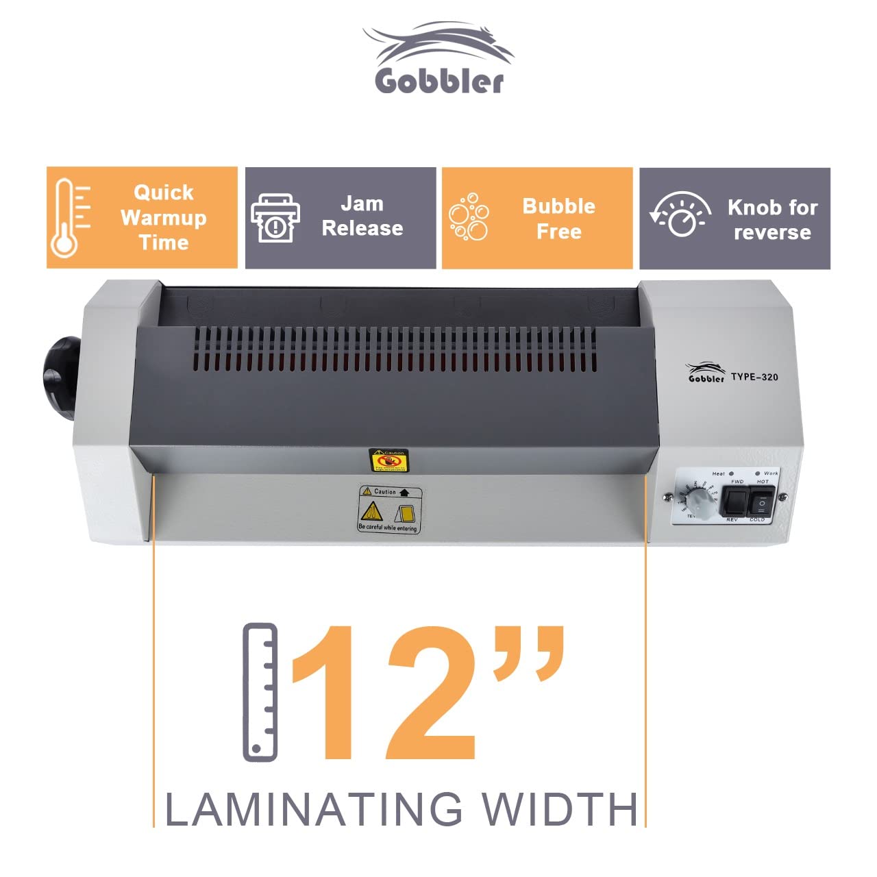 Gobbler Type-320 - Metal, Laminating Width: 330mm, Speed: 500 Mm/minute, 4 Rollers | Advanced Functionality For Professional Results