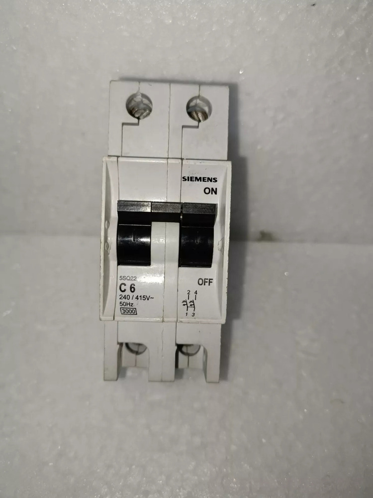 siemens 5SQ22 2pole 240415V C6 50HZ double pole Circuit breaker