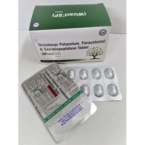 Diclofenac Potassium Paracetamol And Serratiopeptidase Tablet