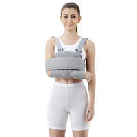 Fa-03 Universal Shoulder Immobilizer - Soft Spandex Material, Adjustable Fit For Comfortable Support, Grey Color, Lightweight And Foldable, Eco-friendly Design