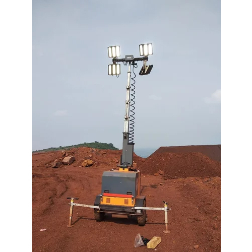 Trolley Mounted Mobile Light Tower - Lighting: Led