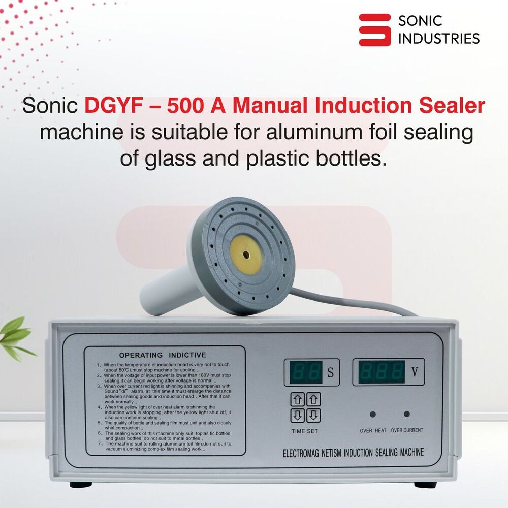 Sonic Industries DGYF500A aluminum foil induction sealing machine, electromagnetic (20MM - 80MM)