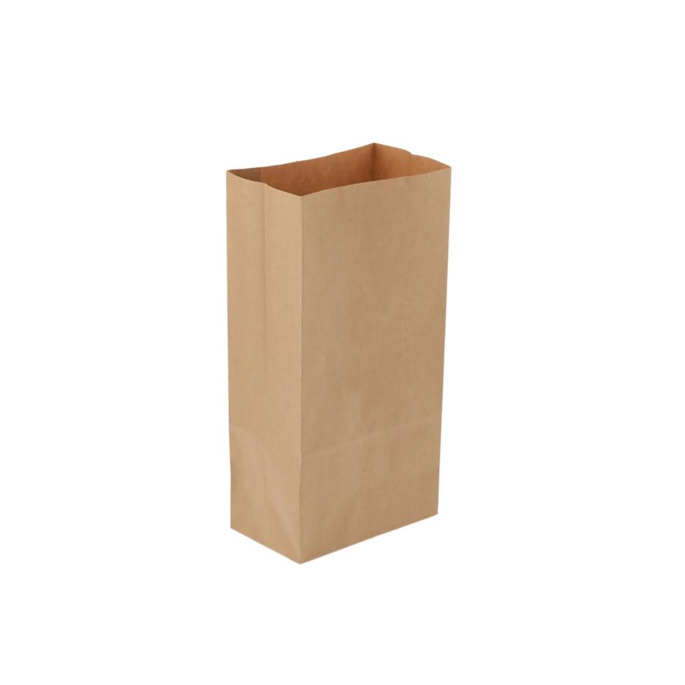 180X80X250Mm Hotpack Square Bottom Bag - Color: Brown