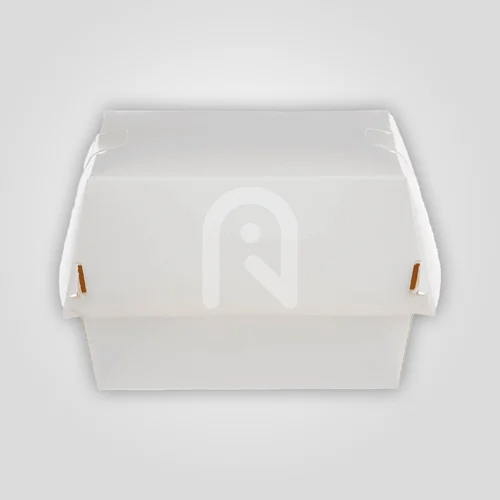 Xl White Paper Burger Box - Shape: Square