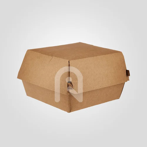 Regular Kraft Paper Burger Box - Finishing: Matte Lamination