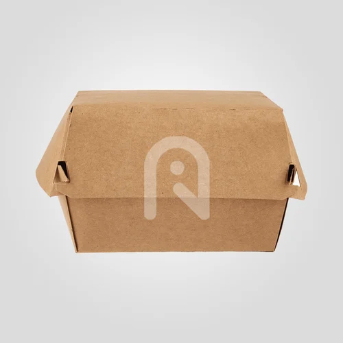 Xl Kraft Paper Burger Box - Finishing: Matte Lamination